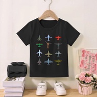 2026 Fashion 2026 Cross-Border Ready Stock Children's Clothing 'Various Airplane Models Printed' Fas