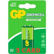 GP Carbon Zinc-Greencell 9V Battery (GR 9V 1C) 1pc/Card