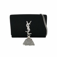 Saint Laurent Kate凱特包小號羊皮絨布鑽扣YSL標誌斜挎包單肩包