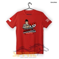 baju kaos 17 agustus hut 78th lengan pendek distro premium jumbo - merah xl