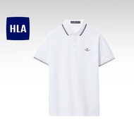 HLA Icy Cotton Series Bear Solid Colour Short Sleeve Polo Shirt Men  - HNTPD2Y054A54