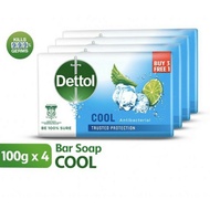 Dettol Bar Soap Cool 100g × 4s