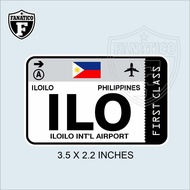 MechaNIX ILOILO Vinyl Sticker ILOILO Intl Airport Code Sign Sticker Travel Suitcase Sticker