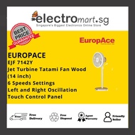 EuropAce EJF 7142Y Jet Turbine Tatami Fan Wood (14 inch)