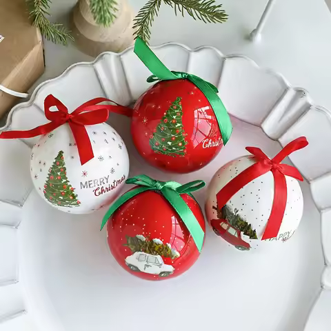 Christmas Ball Pendant This 7.2CM Foam Ball Christmas Tree Pendant Decorated DIY Hanging Ball Christ