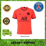 (Ready Stock) 19/20 Paris Saints Germain PSG Away Jordan Kit Jersey for Men Jersi Baju Bola Sepak (S