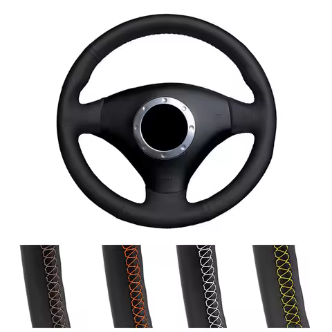 DIY Customized Car Steering Wheel Cover For Audi A2 8Z A3 8L Sportback A4 B6 Avant A6 C5 A8 D2 TT 8N