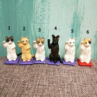 日本招財貓敷貓海洋堂轉蛋扭蛋絕版招手坐墊三花貓黑貓白貓橘貓收藏玩具公仔