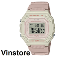[Vinstore] Casio W-218H Pink Beige Resin Sports Women Kids Watch W-218HC-4A2VDF W-218HC-4A2 W218HC-4