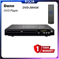 Denn DVD-26HUK DVD Player (HDMI/AV Output/Mic Input/USB/MP4/MP3/CD Ripping/Karaoke) FIXIA