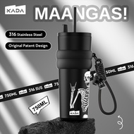 KADA Tumbler 750ML(25OZ) Hot&Cold 316 Stainless Steel with Straw Tumbler Tahan Sejuk