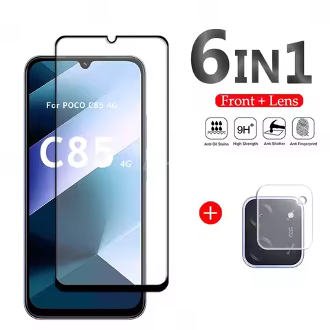 For Xiaomi Poco C85 Glass Screen Protector Camera Film HD Protector Film Poco C85 Tempered Glass Poc
