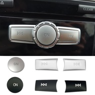 คอนโซลรถแผง CD มัลติมีเดียสวิตช์เปิดปิดเลื่อมปริมาณบนเคสคลุมปุ่มสติกเกอร์สำหรับ Mercedes Benz C E GLK W204 W212 X204