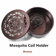 ❤️ Dream Best 2 Colors Home Art Decor Galvanized Steel Retro Mosquito Coil Holder Burner Repellant