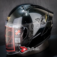 Jpx NOVA X V2 SOLID HELMET | Black METALLIC | Nova-x DOUBLE VISOR