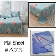 New Printed Cotton Flat Sheet (1Pc.) w/ Sizes Flat Sheet Only