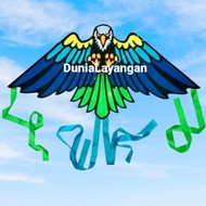 LAYANGAN HIAS KAIN LIPAT BURUNG ELANG EKOR PANJANG