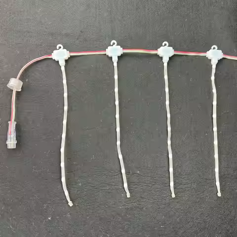 240 Pixels/String 12V 2.5cm Spacing Addressable RGB Smart LED Pebble Seed Icicle Pixel Light;10 Pixe