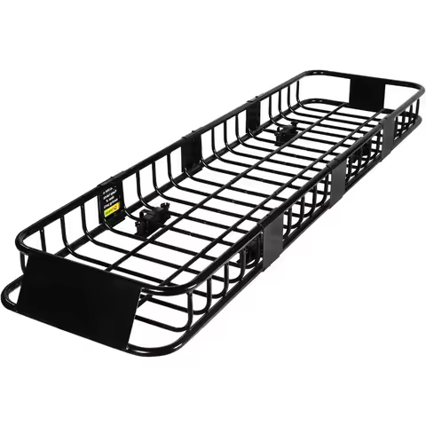 250 LBS Roof Rack Carrier Basket 84 x 23 x 6 Universal Rooftop Cargo Carrier for Car SUV Truck Alumi