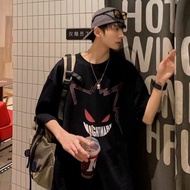 【M-8XL】Men's High Quality Korean Trendy Cartoon Pikachu Printed T-Shirt Casual Short Sleeve Oversize