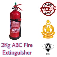 [Max 1unit] 2Kg Fire Extinguisher ABC Dry Powder with bracket SIRIM cert