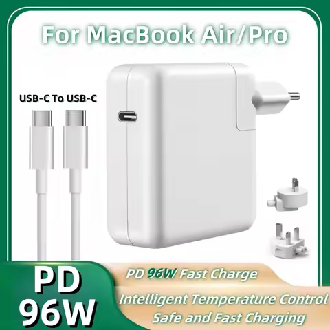 PD 96W USB-C Fast Charger for MacBook Air/Pro Series, Safe and Convenient PD Fast Charging Power Ada