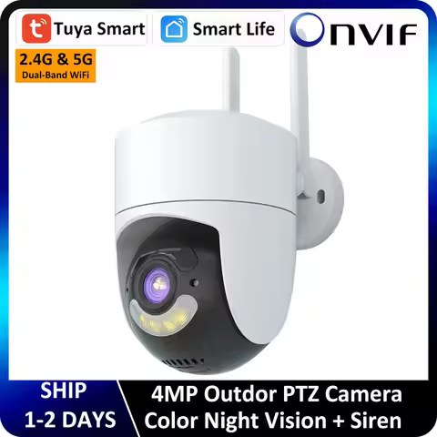 4MP Onvif 2.4G/5G Dual Band WiFi Home Security Cameras Waterproof Motion Detection Outdoor IP Alarm 
