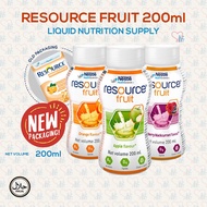 [Carton of 24] Nestle Resource Fruit 200ml - Juice Beverage Orange Apple Raspberry Nutritional Liqui
