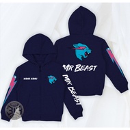 Mr Beast Children's Zipper Hoodie Logo Zipper Hoodie Kids Mr Beast Free Name