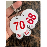 10 Numbers, hard ALU card, 2mm thick, 6cm round, 8cm round, 10cm round, to mark the tree