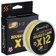 Sougayilang X12 Fishing Line 12 Strands Braided PE Line Super Strong Anti-corrosion Durable and Smoo
