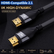 High Speed Braided Cord HDMI-Compatible 2.1 Cable 48Gbps Ultra 4K@120Hz 8K@60Hz HDCP 2.2 &amp; 2.3 HDR for AP TV PS5 SN LG