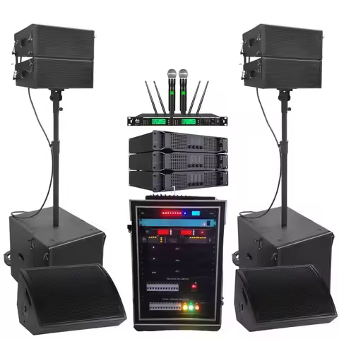 Not a Full Set Compact Dual 5 Inch Full Range Line Arrat Speaker with 15 Inch Subwoofer Active PA Sp