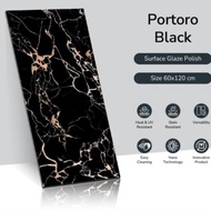 Granit 60x120 Portoro (Super glossy Blak serat gold nuansa mewah ) By cove