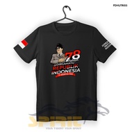 baju kaos 17 agustus hut 78th lengan pendek distro premium jumbo - hitam xs