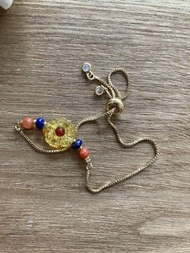 🈹️天然金珀格桑花S925手鏈 ，配青金、南紅配珠/S925 Amber bracelet 