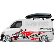 CUTTING STICKER GAMBAR SHARK MOBIL GRANDMAX BLINDVAND GRANMAX MINIBUS LUXIO SERENA AVP DLL