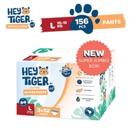 TIGER Super HEY Jumbo Box LARGE (10-15 Kg) 156 Pcs - Diaper Pants