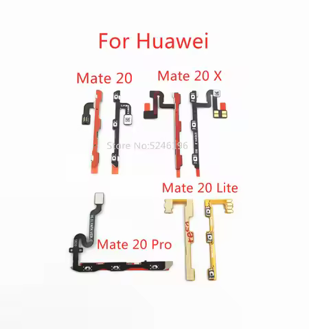 1pcs Power On / Off key Mute Volume Button Ribbon Flex Cable For Huawei Mate 20 Mate 20 X Mate 20 Pr