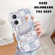 HP VIVO Y03 Wave Softcase - Phone Case - VIVO Y03 Wave - External.Acc - Chess Motif - Fashion Case -