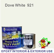 dove white 921 1L ( 1 Liter ) Four Seasons / New Epoxy Floor Paint / Heavy Duty Coating - new mici epoxy Finishes