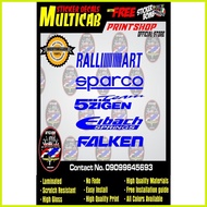 ☍ ✗ ✹ Multicab Car door sticker decals, cut-out durable & high quality