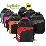 BagsMarket กระเป๋าเดินทาง Romar Polo กระเป๋า กระเป๋าเป้ล้อลาก Code R123418" (Black/Black)