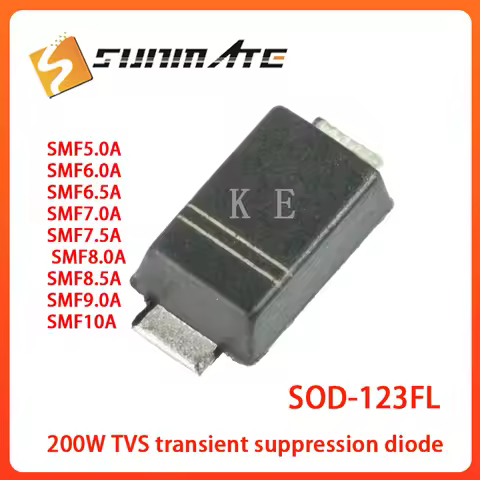 50PCS SMF5.0A SMF6.0A SMF6.5A SMF7.0A SMF7.5A SMF8.0A SMF8.5A SMF9.0A SMF10A SOD-123FL TVS transient