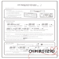 CHIHIRO11Z9D Alarm Clock Bedside Table Number Clock Temperature Calendar Nightlight Large Number