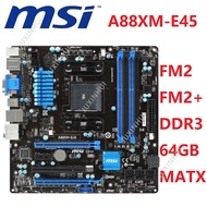【Used】 MSI A88XM-E45 V2  Desktop Motherboard AMD A88X Socket FM2/FM2+ DDR3 64GB MATX Original Used M