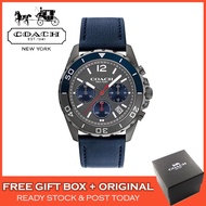 [Original & 2 Years Warranty] Coach SULLIVAN SPORT Chronograph Leather Men Watch Watches Jam Tangan 