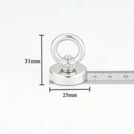6PCS D25 -D42mm Super Strong Neodynium Fishing Hook N52 Heary Duty Rare Earth Neodymium With Counter