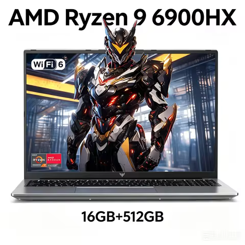 NIPOGI 16" FHD Laptop AMD Ryzen 9 6900HX Laptop 16GB LPDDR5 RAM 512GB SSD Backlit Keyboard Full-Feat