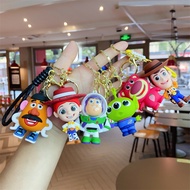 Toy Story Buzz Lightyear Strawberry Bear Three Eyes Bag Accessories Cartoon Car Pendant Keychain